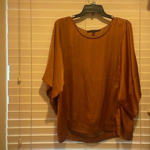 Copper color blouse with flowy sleeves